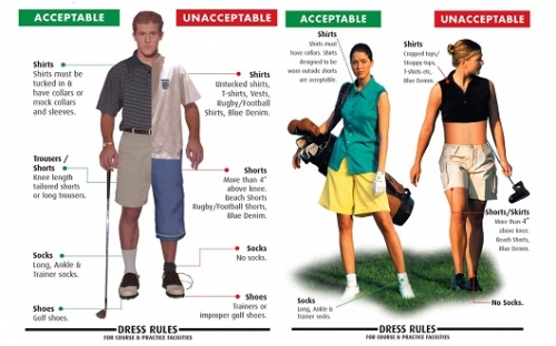 Öltözködés a golfpályán