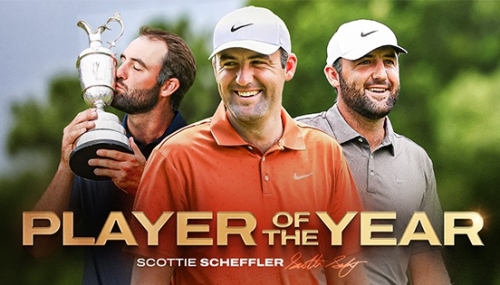 Scottie Scheffler zsinórban negyedszer az Év Játékosa a PGA Touron