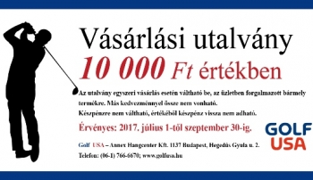 Még 2 nap: Szuper Akció a Golf USA-ban
