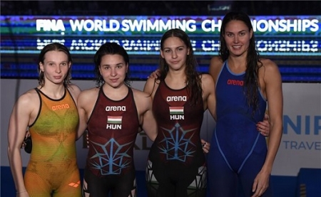 Rövidpályás úszó-vb: ötödik a magyar női gyorsváltó